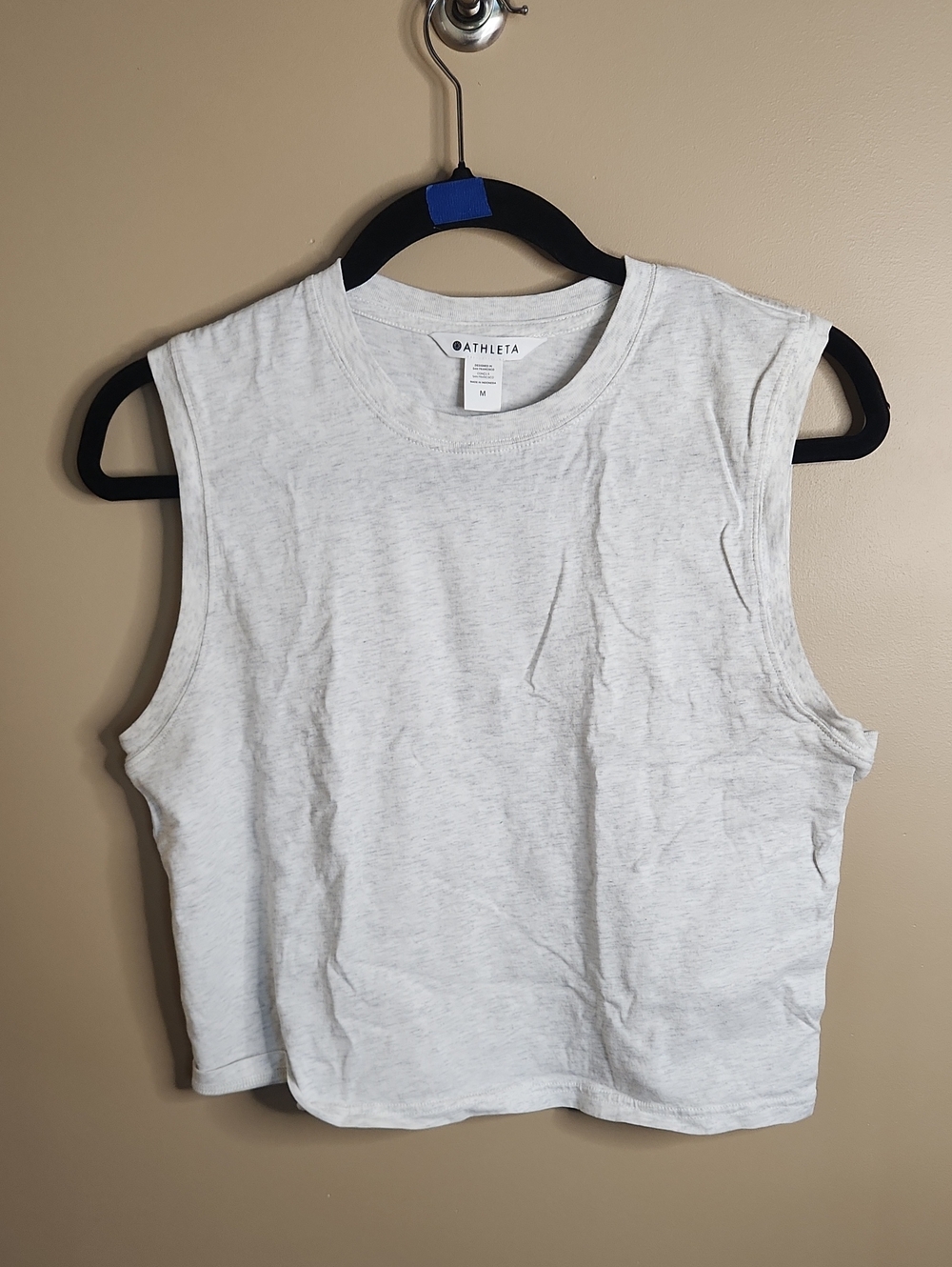Athleta True Cotton Crop Tank in Heather Grey. Size M. #597540